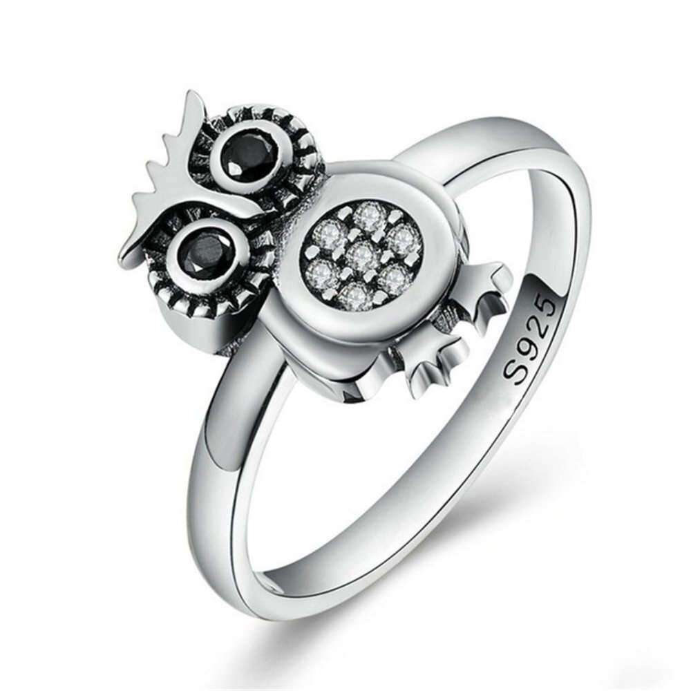 🦋   925 Silver Plated 3A CZ Cute Ring for Men Women, FB16FA1042